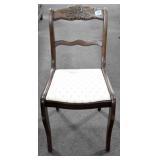 MAHOGANY SIDE CHAIR WITH CARVED BACK