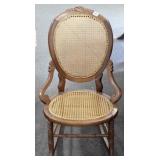VICTORIAN ROCKING CHAIR WITH WOVEN SEAT AND BACK