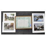 4 UNFRAMED LIONEL BARRYMORE PRINTS