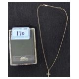 14K GOLD CROSS AND CHAIN - 1.2GRAMS