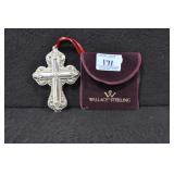 4" WALLACE STERLING SILVER CROSS ORNAMENT - 25.1