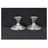 PAIR 2 1/2" STERLING SILVER CANDLE HOLDERS