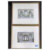 2 PRINTS DEPICTING FURNISHINGS OF LOUIS XVI