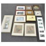 GROUPING: 12 ASSORTED PRINTS, ARTWORK, PHOTOS AND