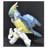 CERAMIC PARROT WITH BLUE MARK