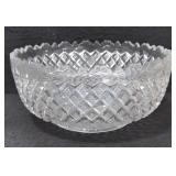 10 1/2" DIAMOND POINT CRYSTAL BOWL