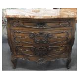 BOMBAY STYLE MARBLE TOP DRESSER