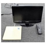 INSIGNIA 16" FLATSCREEN TV WITH OFF AIR ANTENNA