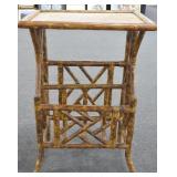 RATTAN END TABLE/MAGAZINE RACK