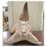 POTTERY SQUIRREL WITH BIRD ON HIS BACK - ARTIST SI