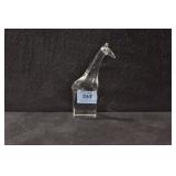 6 1/2" CRYSTAL GIRAFFE - ARTIST SIGNED AND