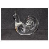 STEUBEN CRYSTAL SNAIL - 3 1/2" LONG