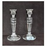 PAIR 7" CRYSTAL CANDLE STICKS