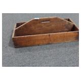 ANTIQUE WOODEN TOOL TOTE