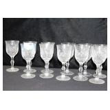 11 CUT CRYSTAL APERTIF GLASSES