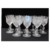 13 CUT CRYSTAL TEA GLASSES