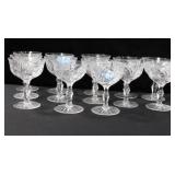 13 CUT CRYSTAL WINE GLASSES