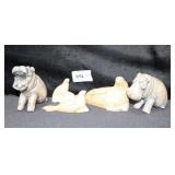 5 CARVED STONE ANIMALS
