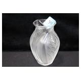 5" LALIQUE CRYSTAL VASE - ARTIST SIGNED