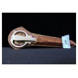 SCISSOR/LETTER OPENER IN LEATHER HOLDER