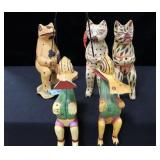 5 PC. WOODEN ANIMAL FIGURINE