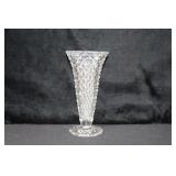 8" DIAMOND POINT CRYSTAL VASE