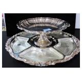 SILVERPLATE CONDIMENT DISH AND SILVERPLATE