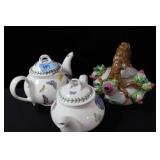 3 CERAMIC TEA POTS