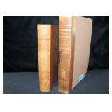 2 LEATHER BOUND BOOKS: 1947 SWEDISH AND 1924