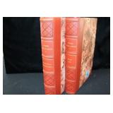 2 LEATHER BOUND SWEDISH BOOKS: 1952 AND 1955