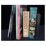 6 RESEARCH TYPE BOOKS: DEGAS, CEZANNE, REMBRANDT,