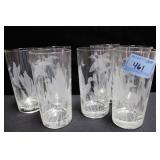 15 ETCHED DUCK TUMBLERS