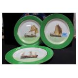 3 CHELSEA HOUSE 10 1/2" PLATES AND ONE SEAFOOD