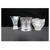 3 CRYSTAL VASES - 2 ARE WATERFORD