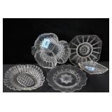 5 CRYSTAL GLASS DISHES