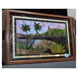 RIO DE JANEIRO SERVING TRAY - REVERSE PAINTED AND