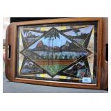 RIO DE JANEIRO SERVING TRAY - REVERSE PAINTED AND