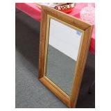 VINTAGE WOOD FRAMED MIRROR