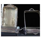 SILVERPLATE PITCHER, BREAD BASKETS, ETC.