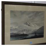 MOUNTAINSCAPE WATERCOLOR BY WILLIAM B. SCHIMMEL