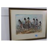 "PICKING COTTON" WATER COLOR BY TED DEGRAZIA