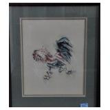 "ROOSTER" WATER COLOR BY PARROTT 1967