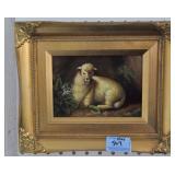 "SHEEP" OIL ON BOARD - HAND PAINTED BY ROBERT GRAC