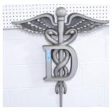 CAST METAL CADUCEUS FOR DENTISTS
