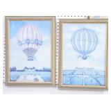 PAIR OF PRINTS DEPICTING BALLOONING IN THE 18TH CE