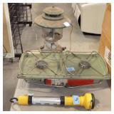 CAMPING GEAR: COLEMAN LANTERN, COLEMAN BATTERY LIG