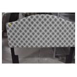 FABRIC COVERED QUEEN SIZE HEADBOARD AND TWIN BOX