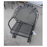 WROUGHT IRON PATIO GLIDER CHAIRS - 2 TIMES BID