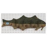 FOLK ART METAL CAT FISH HAT RACK