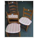 3 COUNTRY CHAIRS